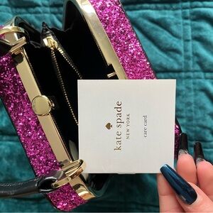 Kate Spade Vintage Fuchsia Glitter purse